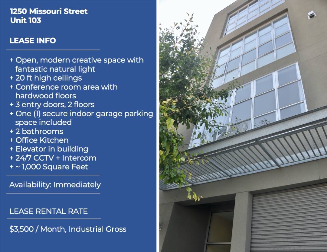 Office Space for Rent San Francisco, CA 1250 Missouri St, San